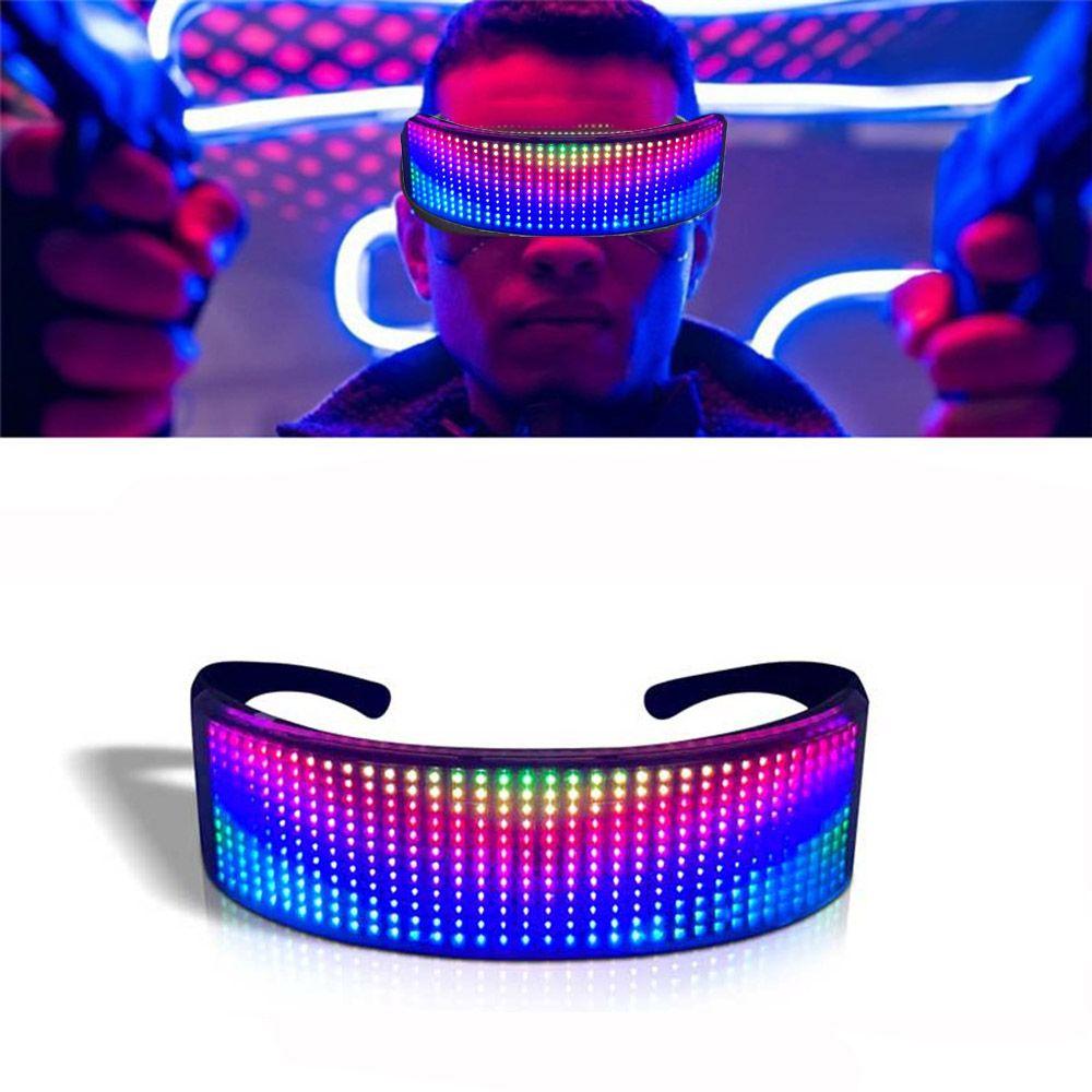 

Модные светящиеся светодиодные очки для вечеринок, электронные блестящие очки, фестивальные солнцезащитные очки, светодиодные очки