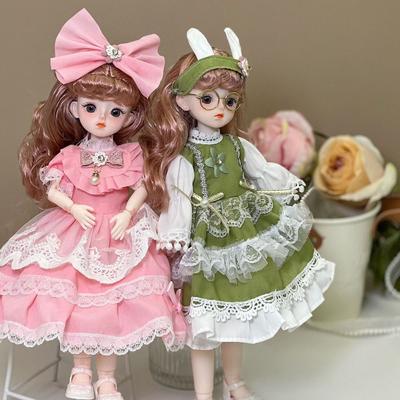 Beautiful 30cm Dress Up Doll Cute 1/6 Doll Skirt Princess Toy Dress Up Doll‘s Clothes  Gift