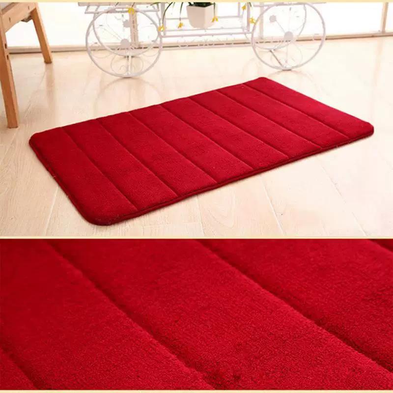 Thickened Coral Velvet Slow Rebound Memory Absorbent Floor Mat Bathroom Bedroom Non-Slip Foot Mat Kitchen Door Mat Carpet Home Use