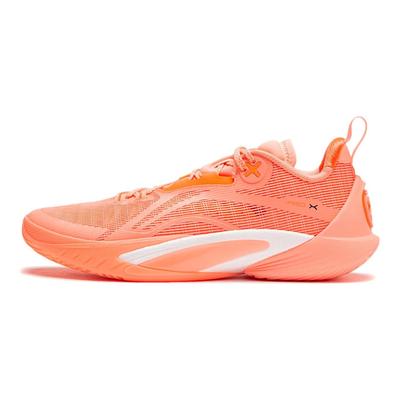 Li Ning Flash 10 Leicht Rebound Stabil Stützend Langlebig Atmungsaktiv Low Top Basketballschuhe Herren Sneaker Fluoreszierend-Orange ABAU021-3
