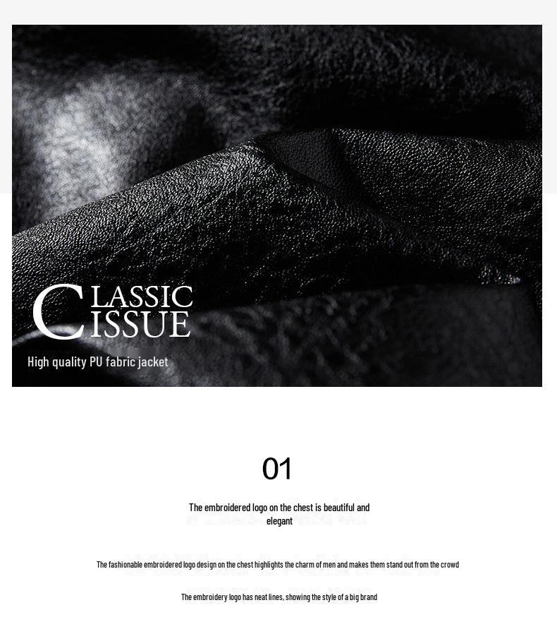 Men's 2020 PU Leather Motorcycle Jacket with Modern Tough Guy Style and Velvet Lining