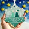 Yousheng Sea Glass Art Friendship Ornament Snowflake/Shell Shaped Christmas Tree Hanging Ornaments Handmade Sea Glass Art Friendship Keepsake for Best