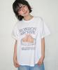 RONRON Ribbon Croissant Basic Fit T Shirt White