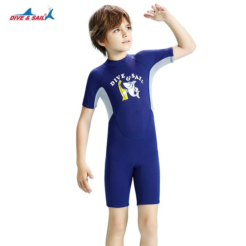 Children's Diving Suit 2.5MM One-piece Short-sleeve Thermal Boys 'swimsuit Snorkeling Surfing