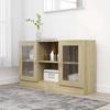 VidaXL Display Cabinet, Buffet with Compartment, Living Room Storage Furniture, Living Room Dining Room Bedroom Interior, Oak 802789