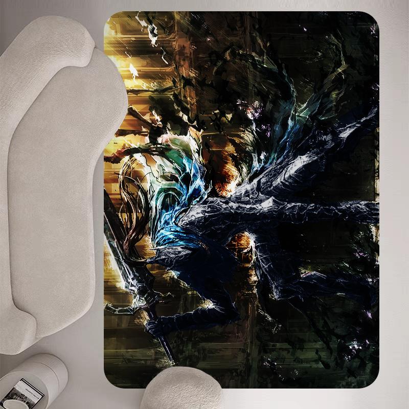 Dark Souls Entrance Door Mat Washable Non-Slip Living Room Sofa Chairs Area Mat Kitchen Welcome Doormat