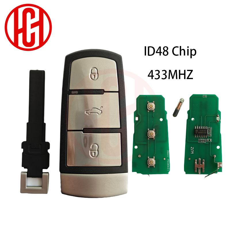 Keyless Go ID46 3C0959752BG Half Keyless ID48 3C0959752BA 433MHz Car Remote Key For VW Volkswagen Passat B6 CC 3C B7 Magotan