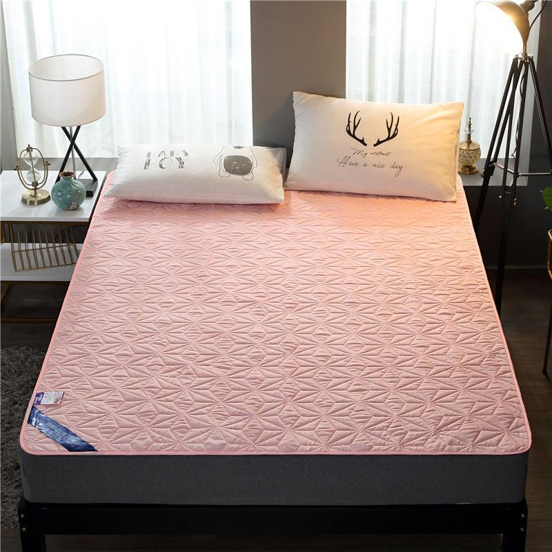 Fitted Bedsheet Waterproof Mattress Protector Urine Bed Sheet Pads Anti Dust Mite Covers ,Diapers and Prevent Mattress Gett Wet By Night Urine Raya 70*90cm Urineproof Pad  розовый
