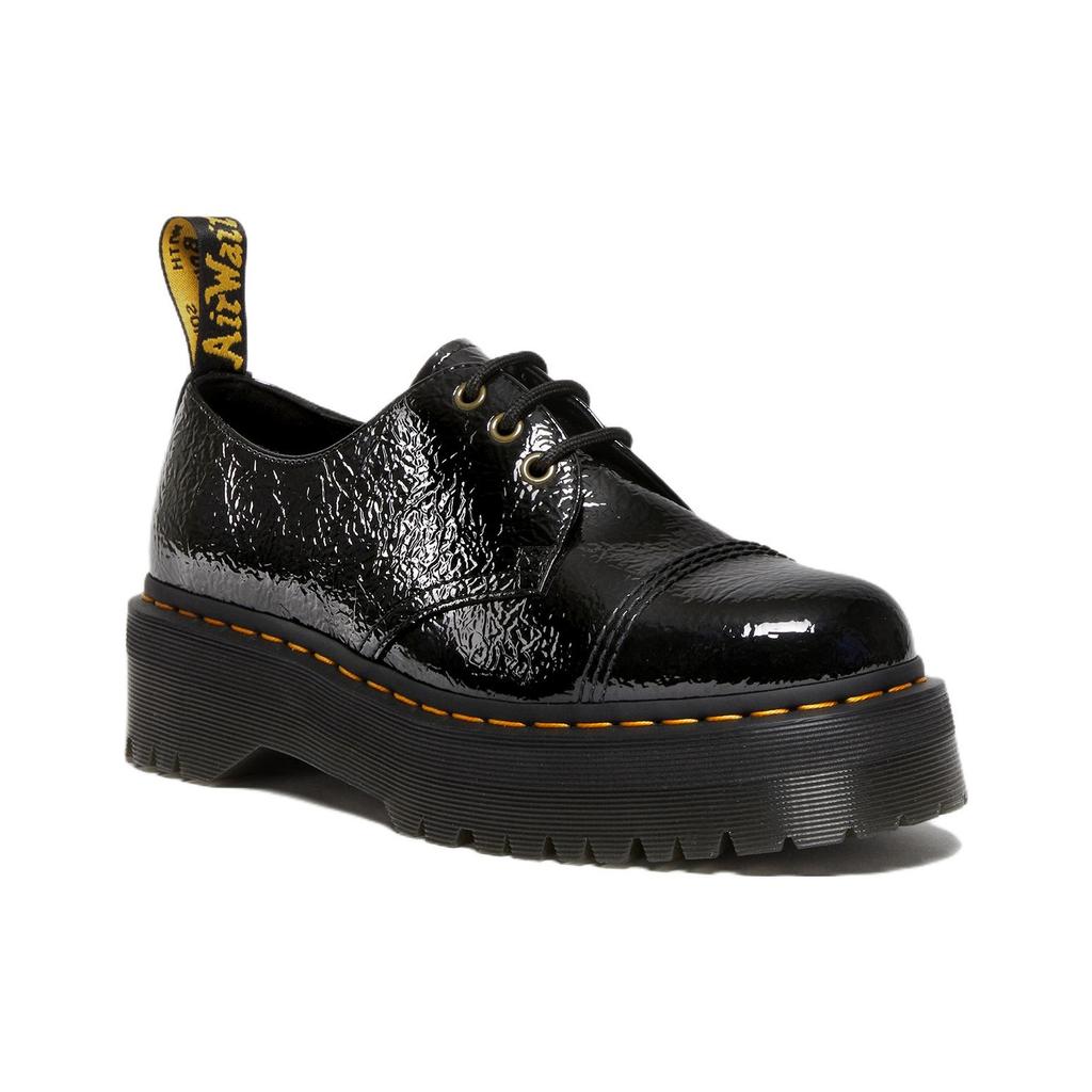Dr. Martens 1461 Distressed Patent Leather Platform Shoes 'Black' Unisex 27716001