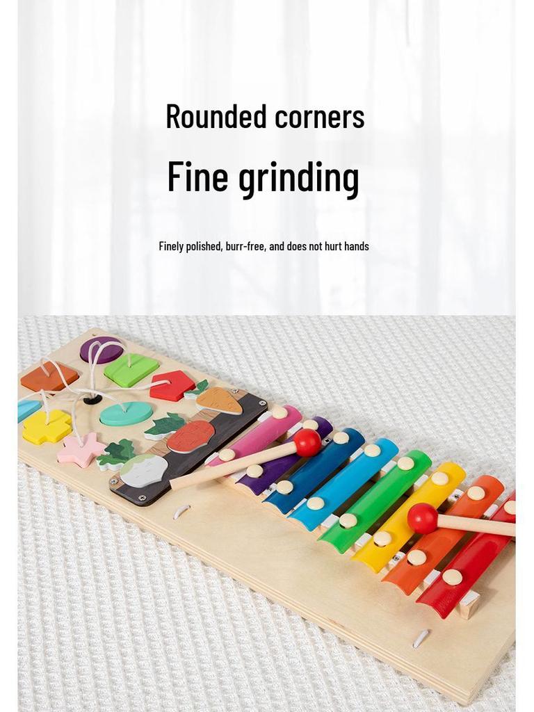 Early Learning Multifunctional Wall Game: Children's Cognitive and Motor Skills Busy Board Toy