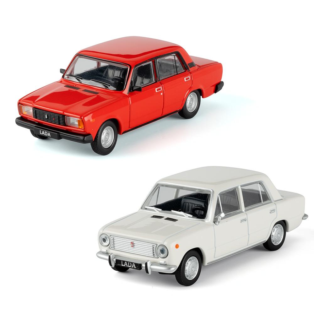 Diecast 1/64 Maßstab Perka LADA 1970 Vintage Klassische Limousine 2101 2105 FSO Polonez Legierungsauto Modell Sammlung Ornament Dekoration