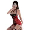 Sexy lingerie small chest tight bondage suspender skirt bed hot flirting pure desire uniform temptation