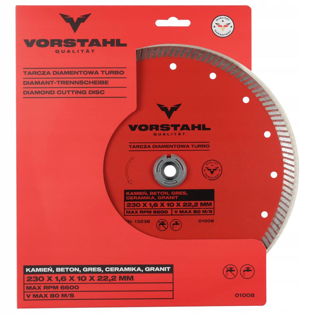 DIAMOND BLADE FOR CUTTING CERAMIC TILES 230mm Vorstahl