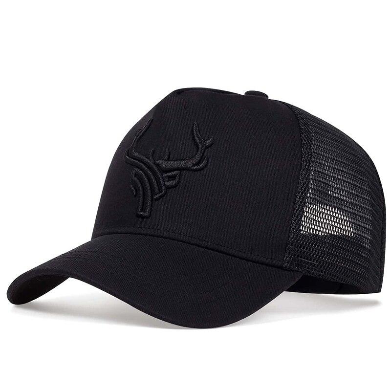 Unisex Animal Antlers Embroidery Baseball Net Caps Spring And Summer Outdoor Adjustable Casual Hats Sunscreen Hat