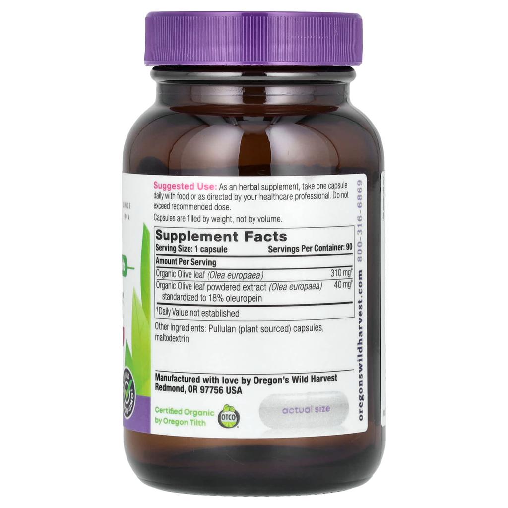 Oregon'S Wild Harvest, Olive Leaf, Veggie Caps, 90