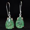 Colombian Green Emerald Pear Earring 925 Sterling Silver 59 Ct Certified Gems my.er-35-k