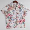 Sunshine Home Summer New Foreign Trade European and American Plus Size Women Clothing Print Lapel Short Sleeve Loose Shirts Thin