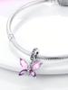 Charms Plata Copper Colors Colorful Butterflies Beads Charmpendant For Original Bracelet For Women Diy Jewelry Love Gift