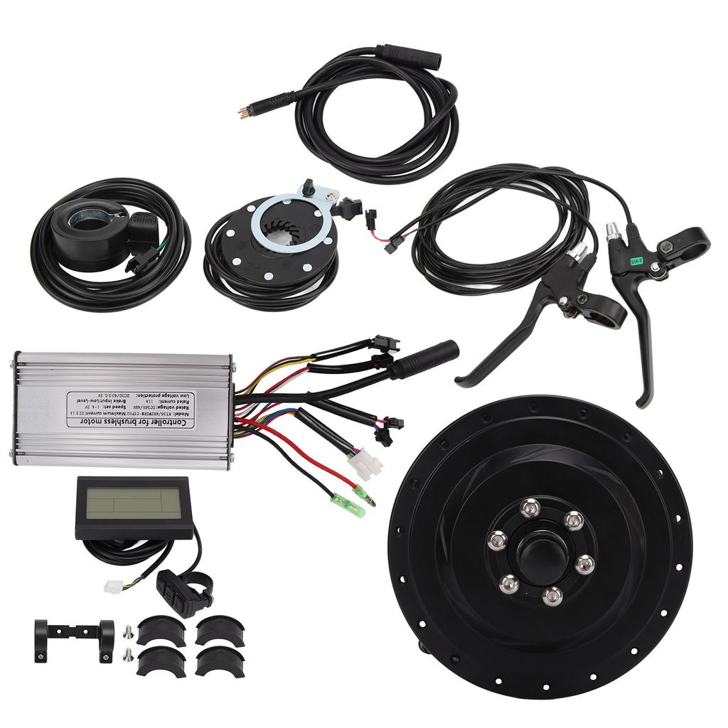 Electric Bicycle Front Wheel Conversion Kit 48V 500W Front Drive Motor LCD3 Display Power Assist Sensor Set
