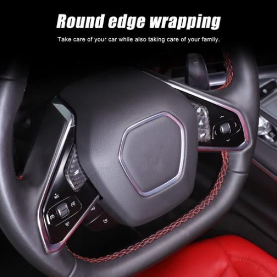 Dry Carbon Steering Wheel Control Button Trim Patch For Corvette C8 Z06 -24