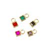 European & American Stylish Colorful Zircon Bracelet & Necklace Pendants in Stainless Steel