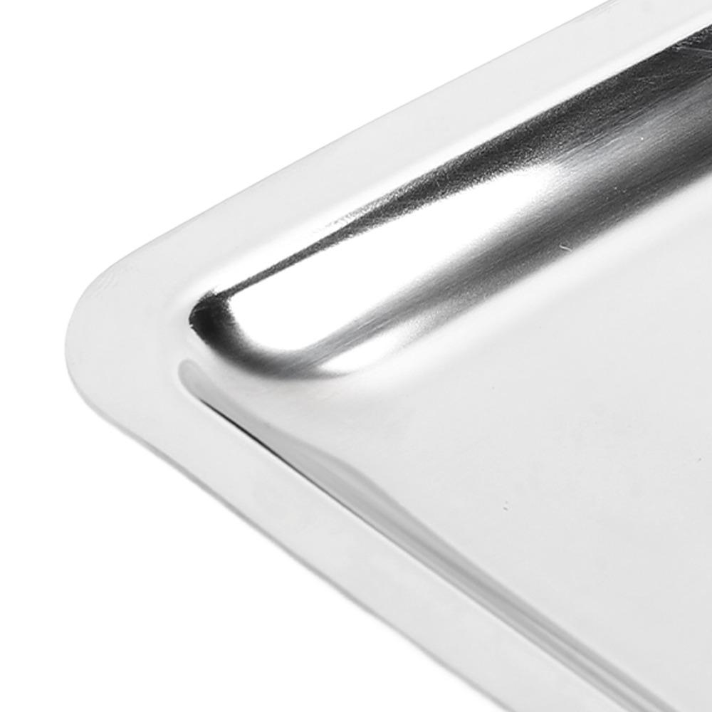 Rectangular Shape Stainless Steel Snack Plate Thickened Stainless Steel Dessert Plate  Home Kitchen