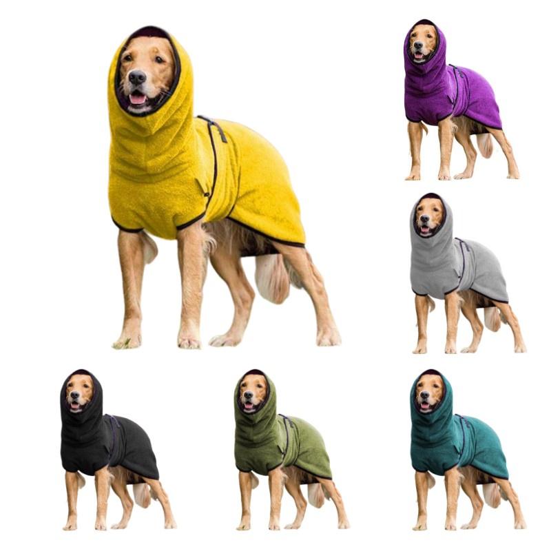 Weicher und saugfähiger Fleece-Hundebademantel zum schnellen Trocknen