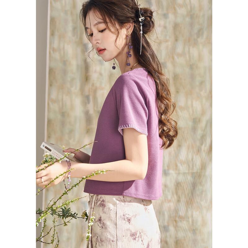 Mishow Women's Waffle Knit Short Sleeve T-Shirt