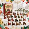 Calendrier de l'Avent de Noël 2026 Calendrier Teckel, 24 Jours Surprises à Collectionner Chien avec Compte à Rebours Festif Cadeau Chiot Figurines Acryliques