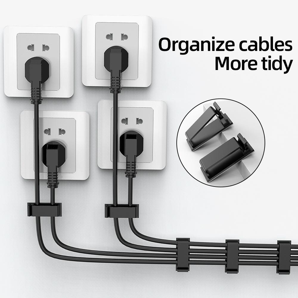 Self-Adhesive Wire Winder Data Cable Organizer Wire Tie Cable Clamp Holder Clamp Management Data Decorative Cord Winder Manager