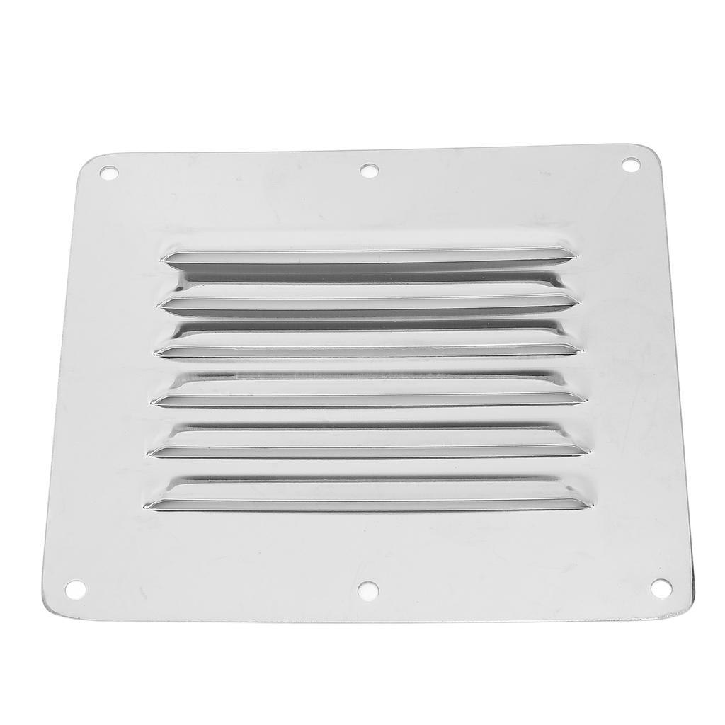 Boat Louvered Vent Rustproof 304 Stainless Steel Marine Ventilation Grille Cover with Screws for Yachts RV 127 X 115mm