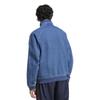 adidas Mens Adicolor 3 Stripes Cotton Denim High-Neck Raglan Track Top