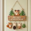 Reindeer Christmas Door Hanging Santa Claus Xmas Wall-mounted Pendants  Wall Decor