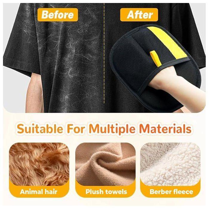 Gant de toilettage - SANYU - Lot de 3 - Antistatique - Lavables réutilisables - Retire poils et masse