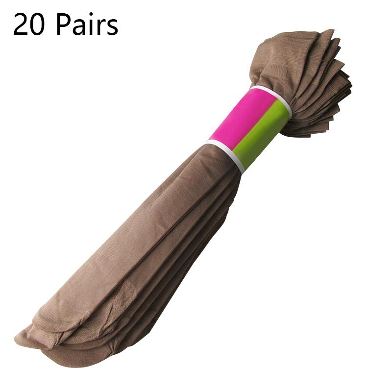 

20 пар высококачественных женских бархатных носков, упаковка, женские летние тонкие шелковые прозрачные сексуальные нейлоновые носки до щиколотки one size кофейный