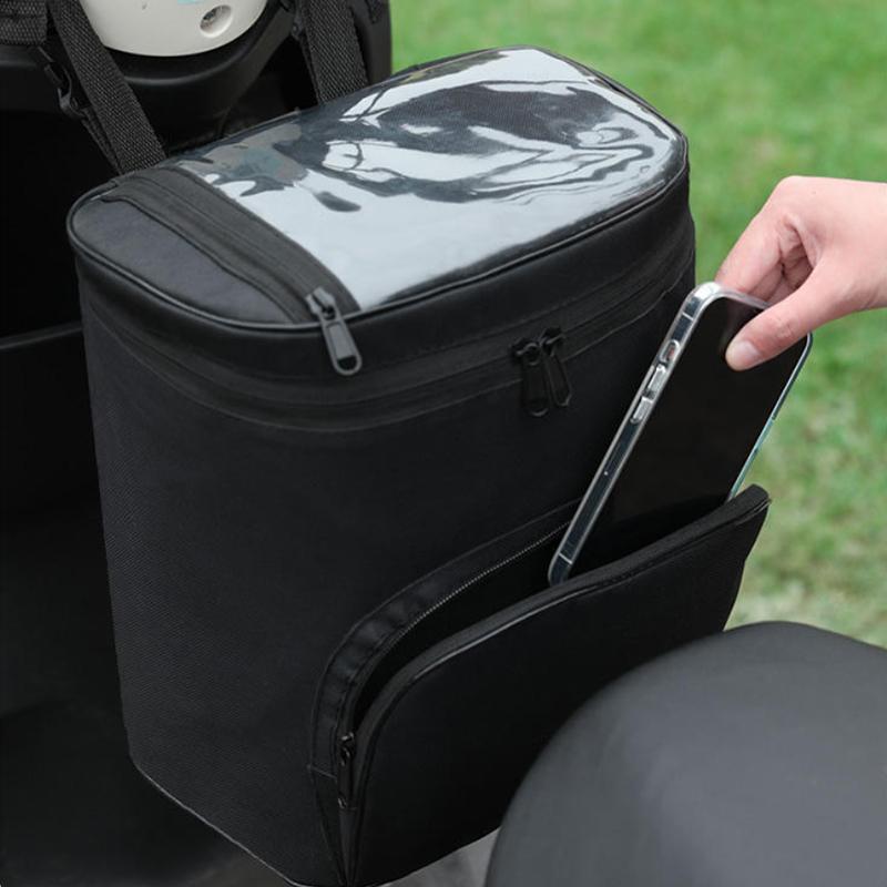 Electric Bike Helmet Hanging Bag Large Electric Bike Waterproof Front Pocket Storage Hanging Bag Artifact Raincoat Covering Bag