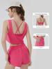 Big Tree Apparel Women's Skin-friendly Yoga & Pilates Three-piece Sportswear Set