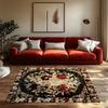 Vintage Floral Area Rug Non Slip Washable Indoor Outdoor Doormat Home Decor Farmhouse Entryway Carpet Floor Mat Living Room Deco