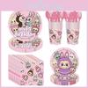 Labubu Party Decorations Set With Colorful Banners For Childrens Birthday Celebration