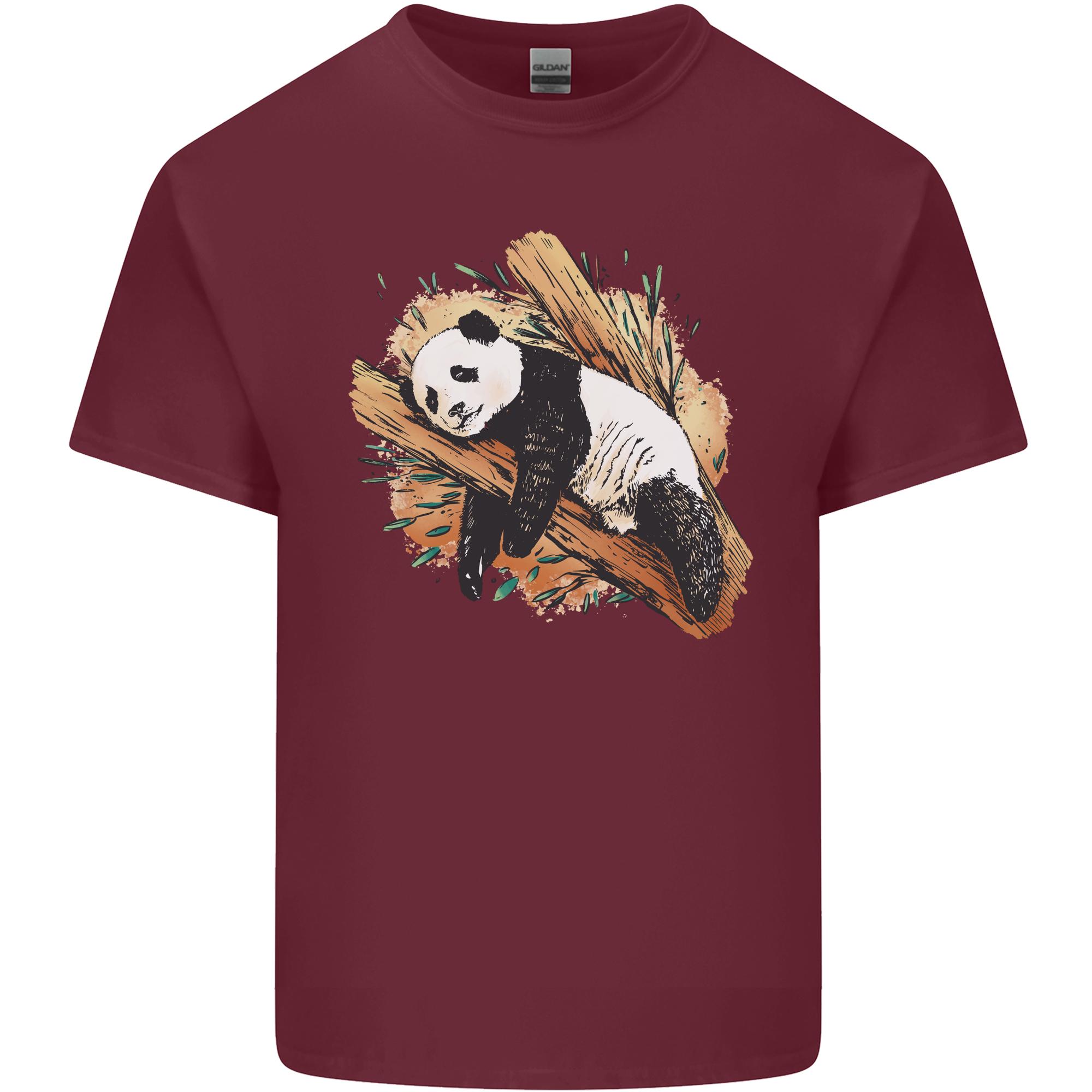 A Sleeping Panda Bear Ecology Animals Unisexs Light Cotton TShirt S