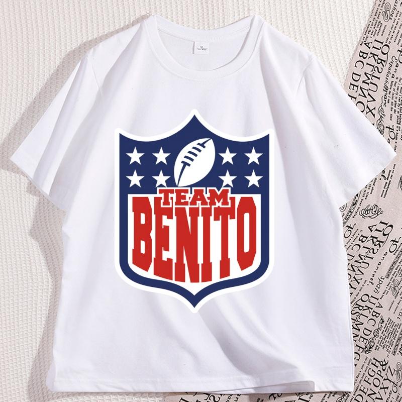 Maglietta Benito Stile Calcio Girocollo Unisex Maglietta Giorno della Partita Maglietta Benito Bowl Coniglio Calcio BadTshirt