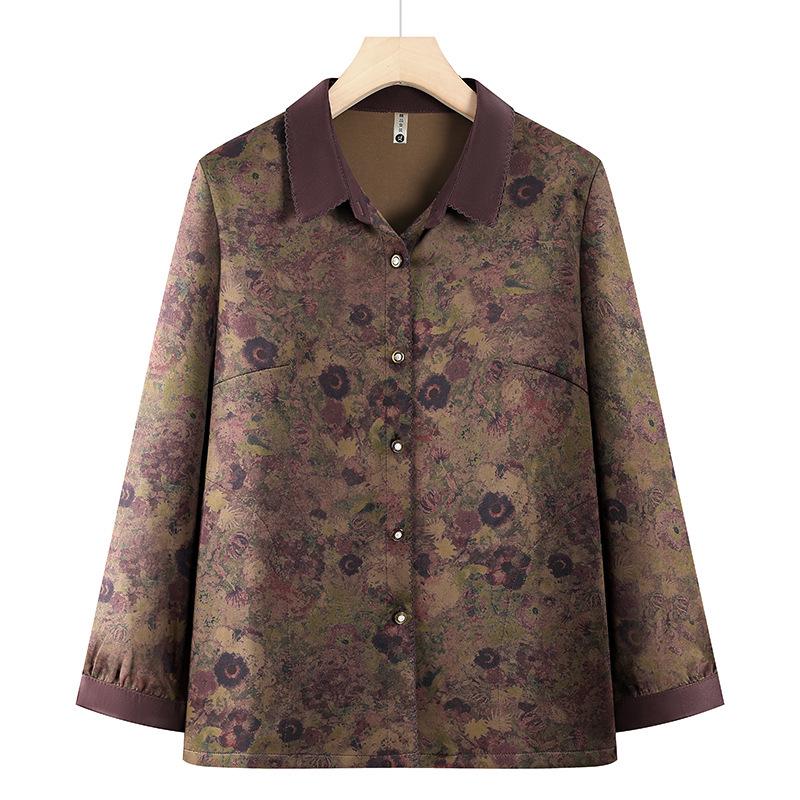 

Lightweight Long-Sleeve Jacket for Elderly Women - Ideal for Spring and Autumn XL (suggested 90-105 jin) фиолетовый