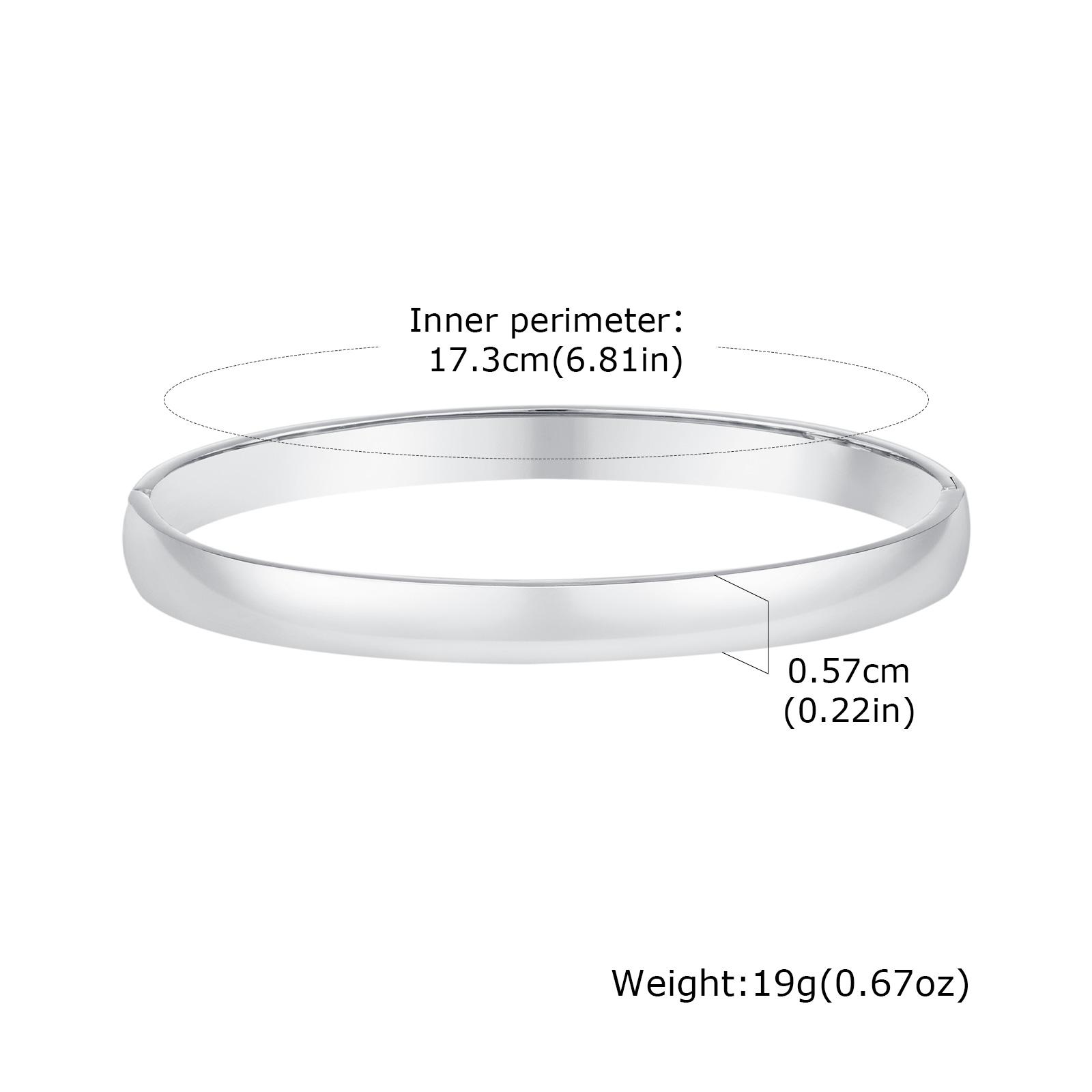 

4/5.7/7.7mm Stainless Steel Smooth Bracelets Bangles for Women 18K Gold Plated Classic Openable Bracelet Jewelry Accessories 50-60mm