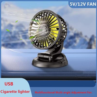 360° Car Folding Fan Single Head Cooling Fan For Car Vehicle Summer Cooling Fan 5V/12V USB/Cigarette Lighter Plug Car Fans