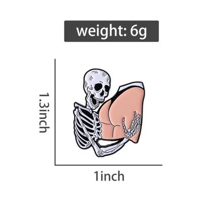 Cartoon Brooch Buckle English Sentence Personality Letter Shape Paint Badge