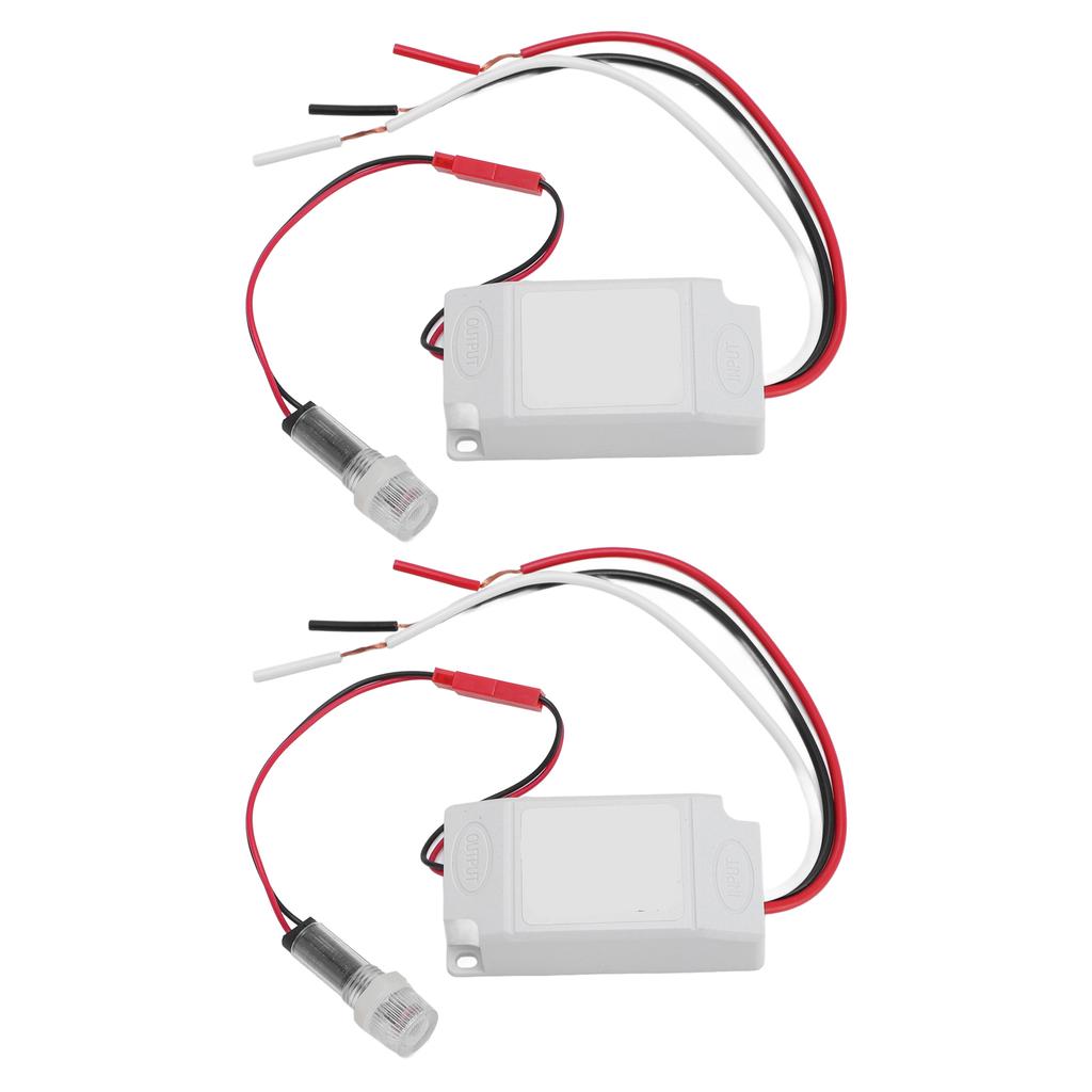 2 Pcs Cellule Photoélectrique Interrupteur Sensible à la Lumière Capteur Auto Marche Arrêt Crépuscule à l'Aube Capteur Contrôle d'Éclairage Public
