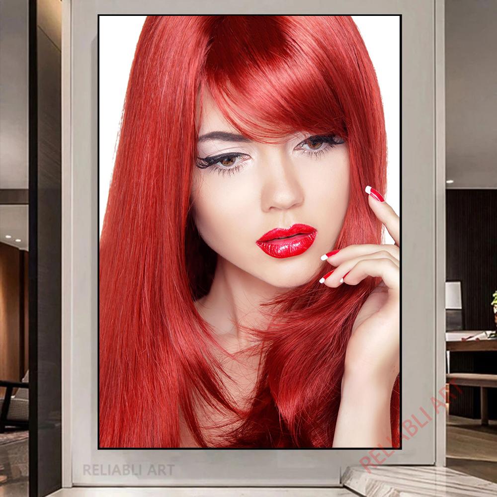 Hairdresser Barber Hair Salon Canvas Painting Hairstyle Posters Wall Art for Living Room Barber Shop Home Decoration