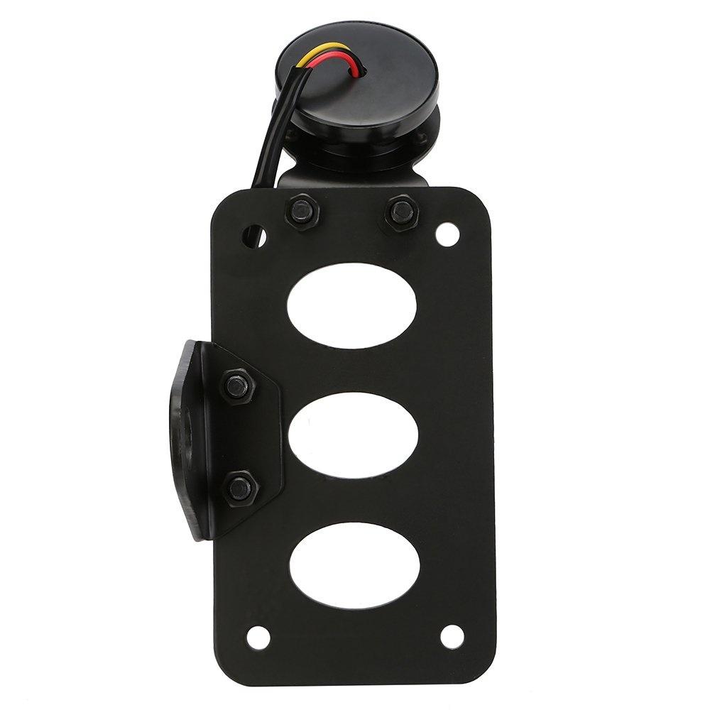 License Plate LED Tail Lights Motocycle Large Round Brake Lamp For Harley Sportsters Bobber Chopper Rear Stop