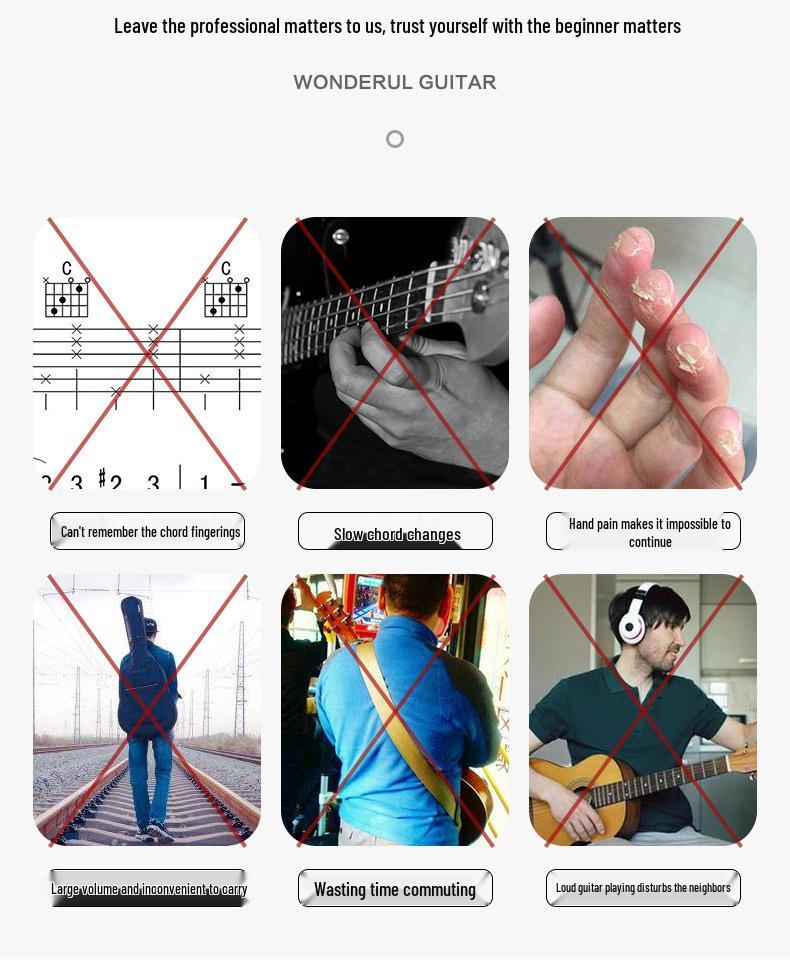 Ukulele Chord Trainer: Pocket Guitar Finger Trainer & Fretboard Practice Tool