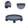 Movable Plantpot Tray Rolling Planter Stand with Wheels Pp Material Breathable Base Sturdy Structure